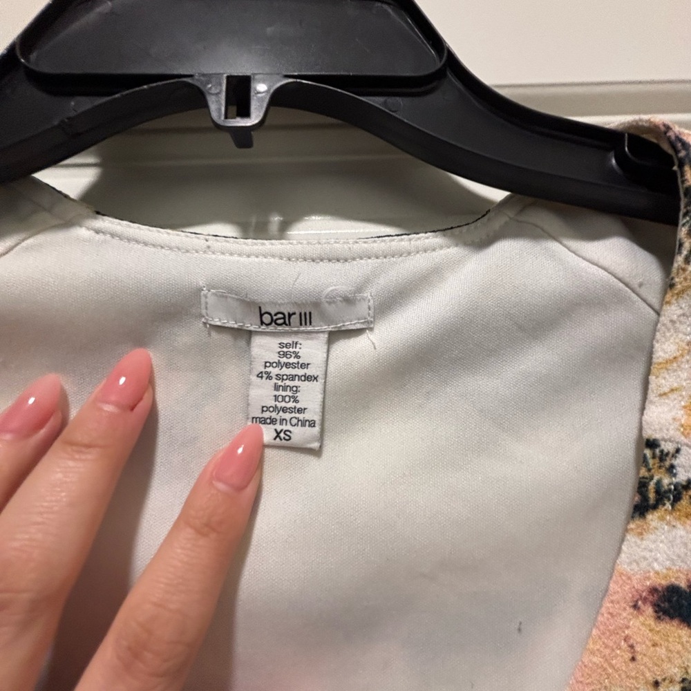 Bar III Black and White Fit and Flare Mini Dress - Picture 2 of 5